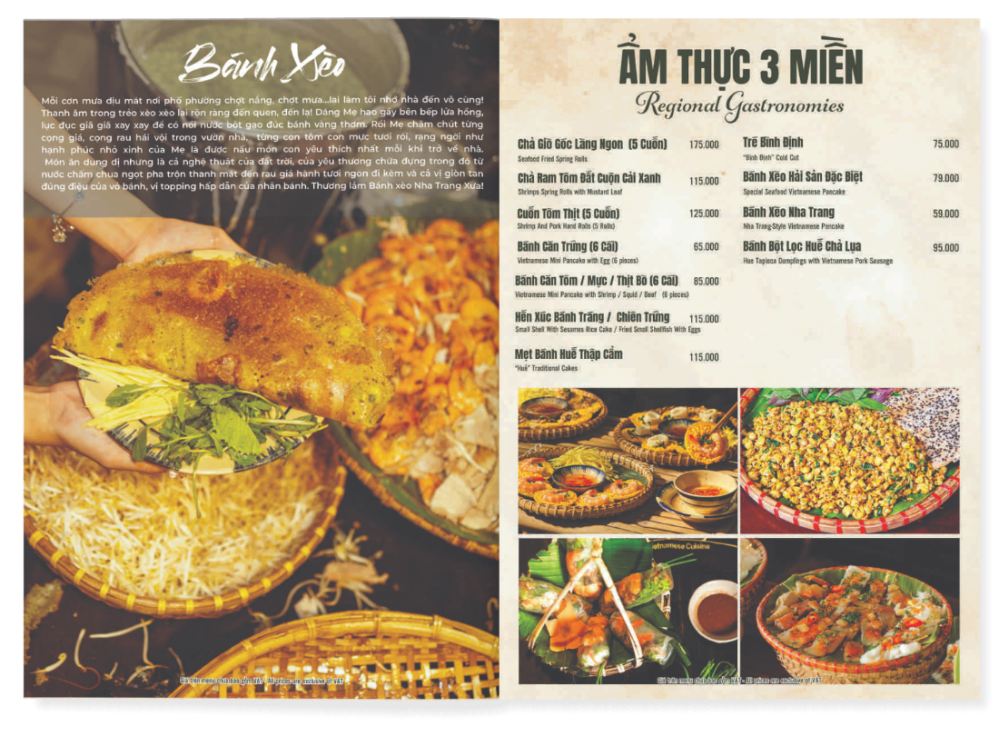Bảng giá (Menu) Nhà Hàng Làng Ngon Corner