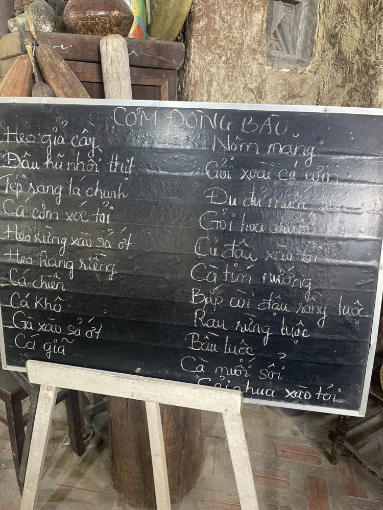 Bảng giá (Menu) Tiệm Ăn Bao Cấp Lê Thị