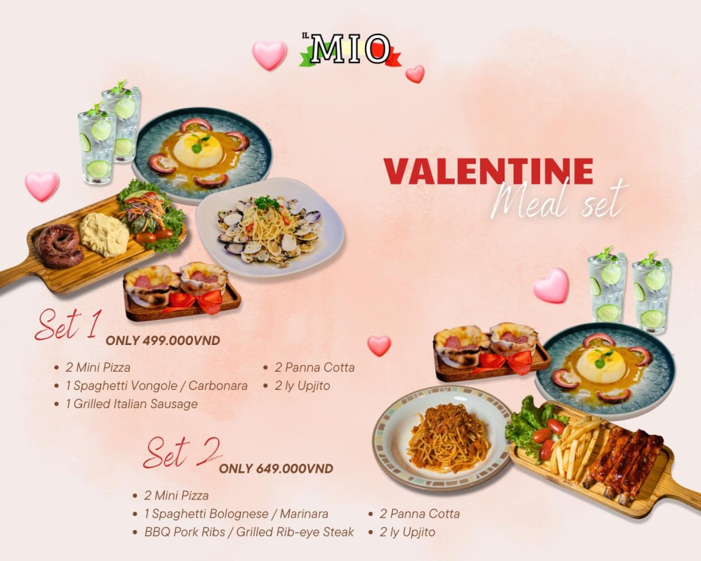 Bảng giá (Menu) IL MIO 2 - Nhà Hàng Ý - Pizza & Pasta