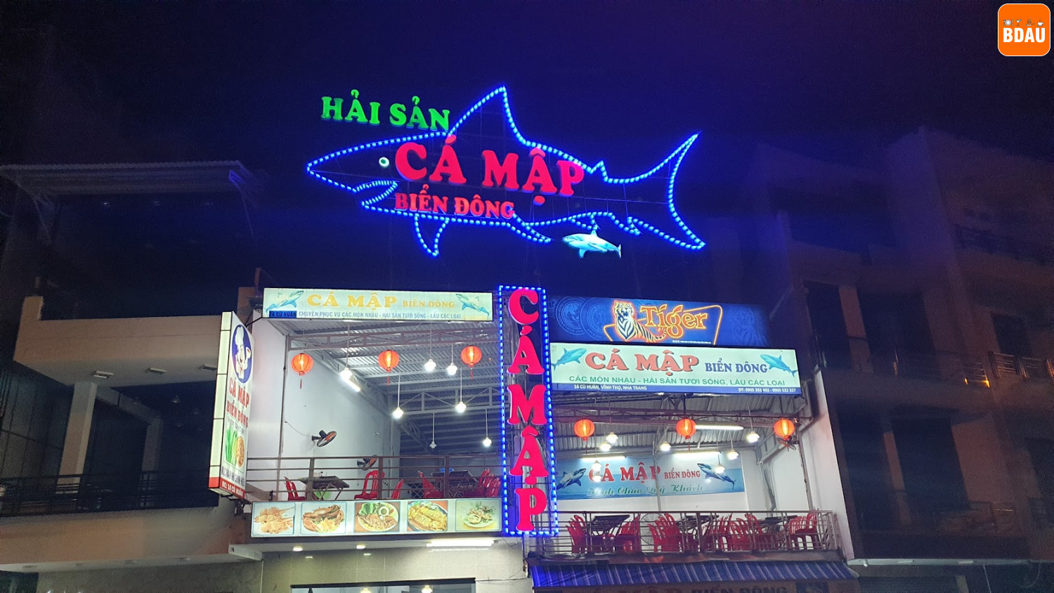 quán hải sản cá mập biên đông
